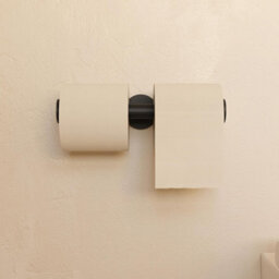Cosmic Double Paper Holder Without Cover Matt Black Architect Sp - thumbnail 5