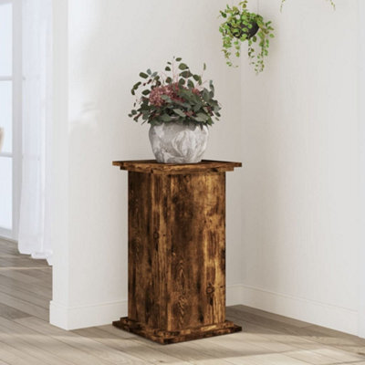 Walplus Plant Stand Smoked Oak 33X33X60 Cm Engineered Wood - image 1