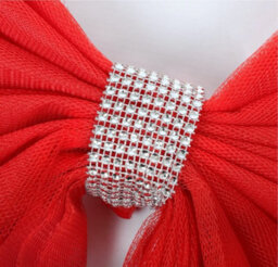 I Love Fancy Dress Large Red Christmas Door Bow Diamante Decoration - thumbnail 4