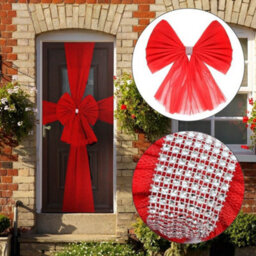 I Love Fancy Dress Large Red Christmas Door Bow Diamante Decoration - thumbnail 1