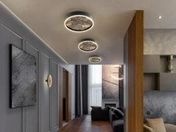 Luminosa Lighting Luminosa Stone 40Cm Integrated Led Semi Flush Ceiling Light Black 3000-6000K - Uk Stock - thumbnail 2