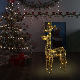 Berkfield Reindeer Christmas Decoration 90 Leds 60X16X100 Cm Acrylic