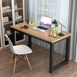 Light Walnut Computer Desk Workstation Study Desk Laptop Table For Home Office - thumbnail 5