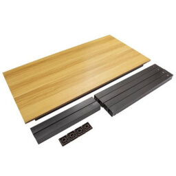 Light Walnut Computer Desk Workstation Study Desk Laptop Table For Home Office - thumbnail 1