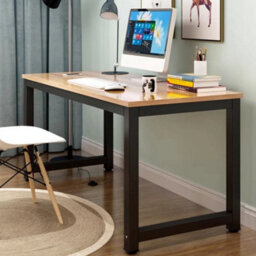 Light Walnut Computer Desk Workstation Study Desk Laptop Table For Home Office - thumbnail 4