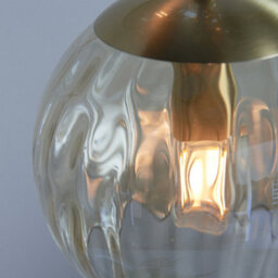 Luminosa Lighting Luminosa Dimple Modern Cluster 3 Light Pendant Brushed Brass, Champagne Glass Shade - thumbnail 5