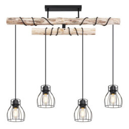 Luminosa Lighting Luminosa Mina Bar Pendant Ceiling Light Matt Black 4X E27 - thumbnail 3