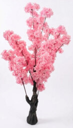 Biznest Artificial Cherry Blossom Tree Pink Uv-Resistant Indoor And Outdoor Houseplant Maintenance Free 120 Cm Tall - thumbnail 2