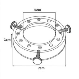 5 Pcs Lamp Shade Holders, 50mm Fitter Adapter Rings Yellow Brass For Retro Ceiling Pendant Lights - thumbnail 2