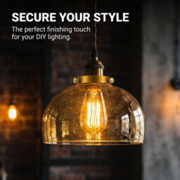 5 Pcs Lamp Shade Holders, 50mm Fitter Adapter Rings Yellow Brass For Retro Ceiling Pendant Lights - thumbnail 6