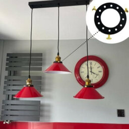 5 Pcs Lamp Shade Holders, 50mm Fitter Adapter Rings Yellow Brass For Retro Ceiling Pendant Lights - thumbnail 3