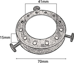 5 Pcs Lamp Shade Holders, 50mm Fitter Adapter Rings Yellow Brass For Retro Ceiling Pendant Lights - thumbnail 4