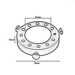 5 Pcs Lamp Shade Holders, 50mm Fitter Adapter Rings Yellow Brass For Retro Ceiling Pendant Lights - thumbnail 7