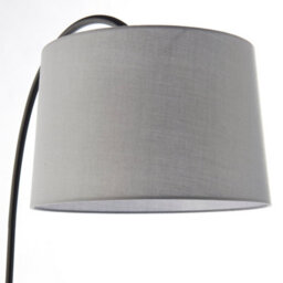 Anson Lighting Orlando Floor Light Finished In Matt Black And Light Grey Fabric - thumbnail 5