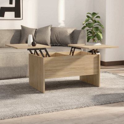 Berkfield Coffee Table Sonoma Oak 80X50X42.5 Cm Engineered Wood - image 1