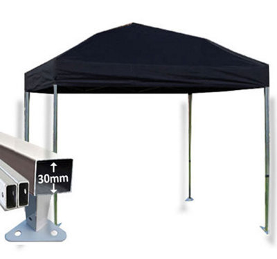 Crocodile Trading 3M X 3M Trader-Max 30 Commercial Instant Shelter Pop Up Gazebos Frame & Canopy - Black - image 1