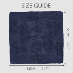 Allure Bath Fashions Elegance Reversible Heavyweight Shower Mat - Navy - thumbnail 3