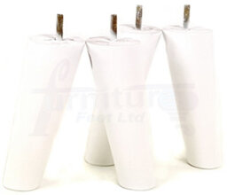 L&F Wood Legs White 160mm High Set Of 4 Angled Replacement Furniture Feet Settee Chairs Sofas Footstools M8 - thumbnail 6