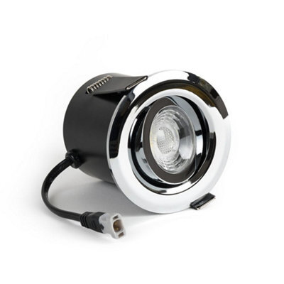 Polished Chrome 6W Led Downlight - 3K Warm White - Dimmable & Tilt Ip44 - Se Home - image 1