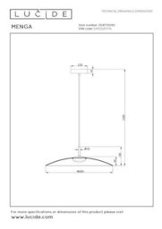 Lucide Premium Menga Pendant Light Diameter 60Cm Led Dim. 2700K - Smoke Grey - thumbnail 8