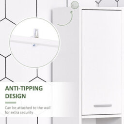 Wyld Haus Ridila Tall White Storage Cabinet With Adjustable Shelves For Bathroom Or Hallway - 30 X 30 X 190 Cm - thumbnail 7