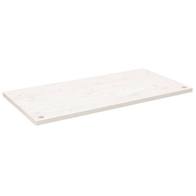 Berkfield Durable Desk Top White 100X60X2.5 Cm Solid Wood Pine