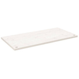 Berkfield Durable Desk Top White 100X60X2.5 Cm Solid Wood Pine