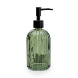 Candlelight Olive & Black Glass Soap Dispenser
