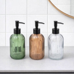Candlelight Olive & Black Glass Soap Dispenser - thumbnail 5