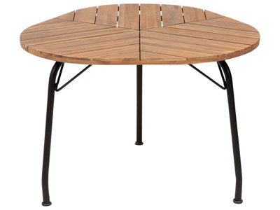 Beliani Garden Dining Table Varenna 106 Cm 103 Cm Acacia Wood Brown - image 1