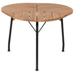 Beliani Garden Dining Table Varenna 106 Cm 103 Cm Acacia Wood Brown - thumbnail 4