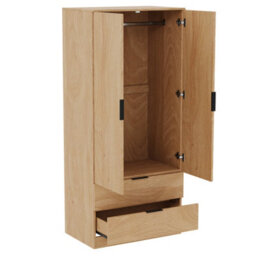 Lassic Vida Designs Trega Pine 2 Door 2 Drawer Wardrobe Hanging Rail, Shelves & Smooth Glide Drawers, (H)1700mm X (W)760mm X (D)530mm - thumbnail 8