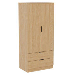 Lassic Vida Designs Trega Pine 2 Door 2 Drawer Wardrobe Hanging Rail, Shelves & Smooth Glide Drawers, (H)1700mm X (W)760mm X (D)530mm - thumbnail 9
