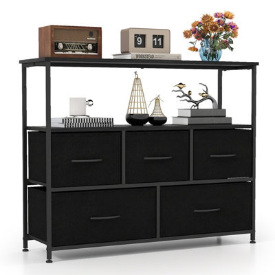 Gainoom Black Dresser For Bedroom Storage Dresser With 5 Drawers - image 1