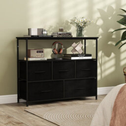 Gainoom Black Dresser For Bedroom Storage Dresser With 5 Drawers - thumbnail 9