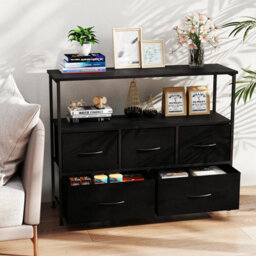 Gainoom Black Dresser For Bedroom Storage Dresser With 5 Drawers - thumbnail 3