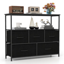 Gainoom Black Dresser For Bedroom Storage Dresser With 5 Drawers - thumbnail 1