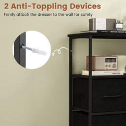 Gainoom Black Dresser For Bedroom Storage Dresser With 5 Drawers - thumbnail 5