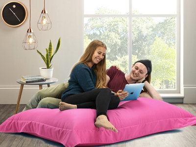Beautiful Beanbags Adult Big Brother Beanbag For Indoors Or Outdoors Ready Filled Bean Bags - Pink - image 1