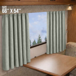 Oxford Homeware Eyelet Sage Green Linen Effect Curtains Fully Lined 100% Blackout Thermal Insulated Curtain Pair (W)168Cmx(L)137Cm - thumbnail 2