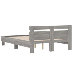 Berkfield Bed Frame Without Mattress Grey Sonoma 120X200 Cm - thumbnail 7