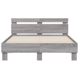 Berkfield Bed Frame Without Mattress Grey Sonoma 120X200 Cm - thumbnail 5