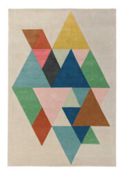 Multicoloured Wool Handmade Luxurious Modern Chequered Geometric Rug Easy To Clean For Living Room And Bedroom-120Cm X 170Cm - thumbnail 6