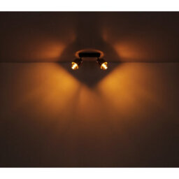 Luminosa Lighting Luminosa Milley Twin Ceiling Spotlight Matt Black Smoke Glass Shade 2X E27 - thumbnail 5