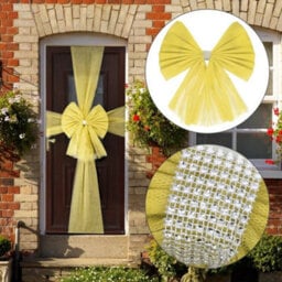 I Love Fancy Dress Large Gold Christmas Door Bow Diamante Decoration - Pack Of 2