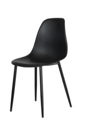 Core Products Aspen White 100Cm Round Dining Table With 4 Black Plastic Curve Design Chairs - thumbnail 2