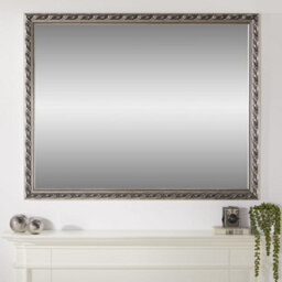 The Online Mirror Shop Wall Mirror Harlington Antique Rectangular Shape With Silver Frame - H 90Cm X W 65Cm For Hanging In Living Room Or Dining Room - thumbnail 4