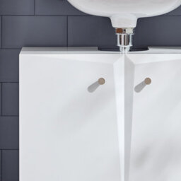 Sobuy Bzr92-W, Under Sink Cabinet Bathroom Vanity Unit Bathroom Storage Cabinet,white,w60Xd30Xh60.5 - thumbnail 4