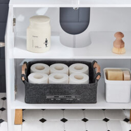 Sobuy Bzr92-W, Under Sink Cabinet Bathroom Vanity Unit Bathroom Storage Cabinet,white,w60Xd30Xh60.5 - thumbnail 6