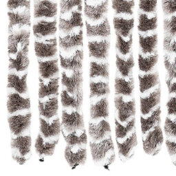 Vidaxl Fly Curtain Taupe And White 100X230 Cm Chenille - thumbnail 6